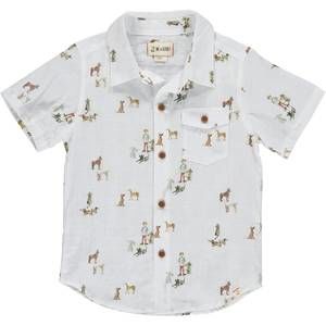 NEW ME & HENRY boys henry button down shirt in white